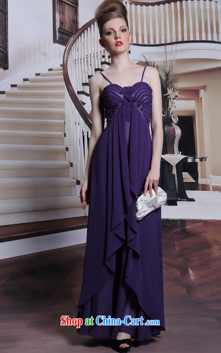 Multi-LAI Ki Europe Evening Dress straps dress purple sexy adjustable dress 2014 summer long skirt dress purple XXL pictures, price, brand platters! Elections are good character, the national distribution, so why buy now enjoy more preferential! Health