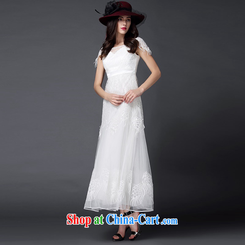 The poetry shadow new women Evening Dress dress dress long skirt, long annual bridal red marriage bridesmaid moderator banquet toast clothing white S, European poetry (oushiying), and, on-line shopping
