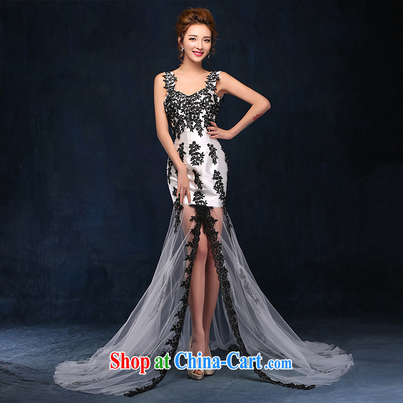 New photo building theme clothing sexy crowsfoot lace back exposed beauty luxury Photo Album stage show dress picture color XL