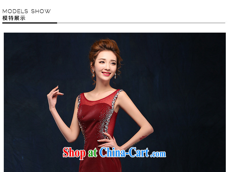 According to Lin Windsor double-shoulder parquet drill bows serving long, bridal wedding banquet wine red evening dress beauty serving toast dress wine red XL pictures, price, brand platters! Elections are good character, the national distribution, so why buy now enjoy more preferential! Health
