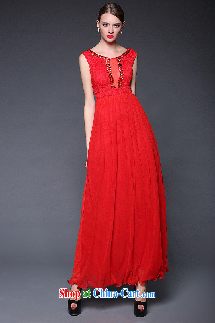 European and American style 2015 summer new goddess elegant wind long evening dress evening banquet moderator dresses of red pictures, price, brand platters! Elections are good character, the national distribution, so why buy now enjoy more preferential! Health