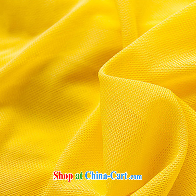 The 2015 summer new, bare shoulders nails Pearl strap with ultra-sin, long evening dress evening banquet moderator dresses yellow are code, water, shopping on the Internet
