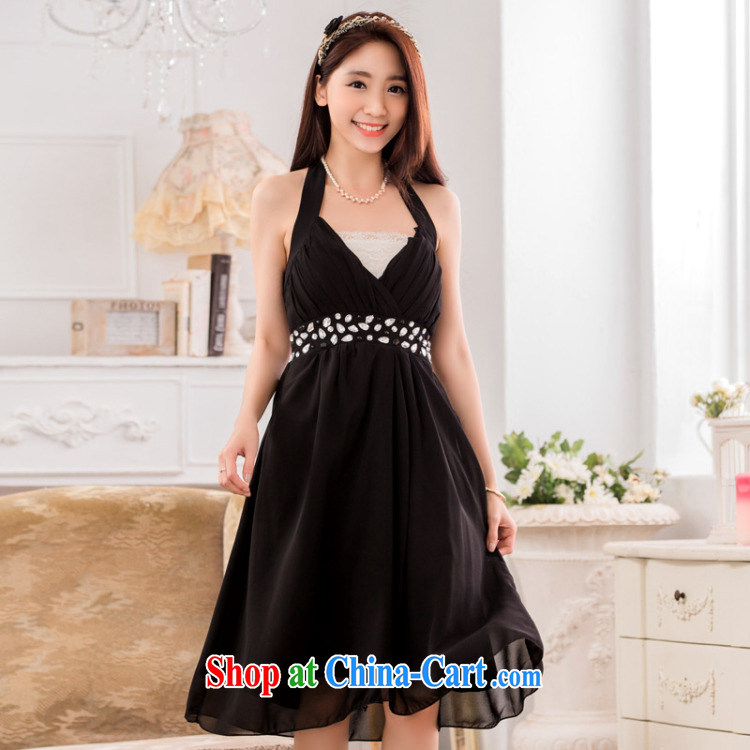 2 JK sexy V collar scarf manually staple Pearl Light drill snow woven dress small dress dress black XXXL pictures, price, brand platters! Elections are good character, the national distribution, so why buy now enjoy more preferential! Health
