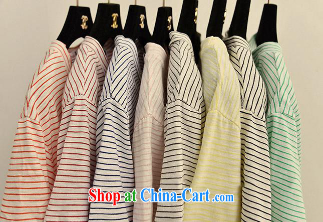 Spring Korean style small fresh College wind candy colored stripes loose ground 100 graphics thin T pension female Green are code pictures, price, brand platters! Elections are good character, the national distribution, so why buy now enjoy more preferential! Health