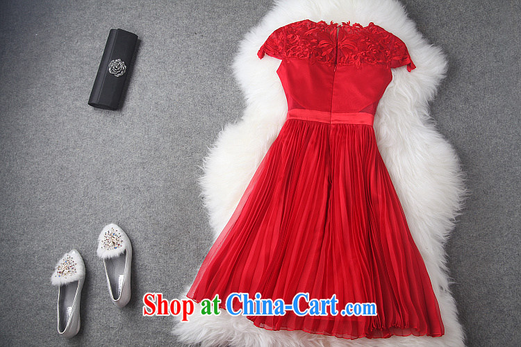 The poetry film 2015 spring and summer new Openwork embroidery luxury staples 100 Pearl hem dress skirt and noble name yuan style beauty Silk Dresses girls pink XL pictures, price, brand platters! Elections are good character, the national distribution, so why buy now enjoy more preferential! Health