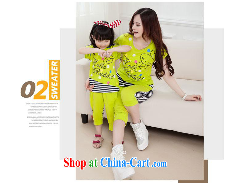 Parent-child the 2015 summer load new streaks spell, short-sleeved shirt T letter stamp the female Kit blue MOM XL pictures, price, brand platters! Elections are good character, the national distribution, so why buy now enjoy more preferential! Health