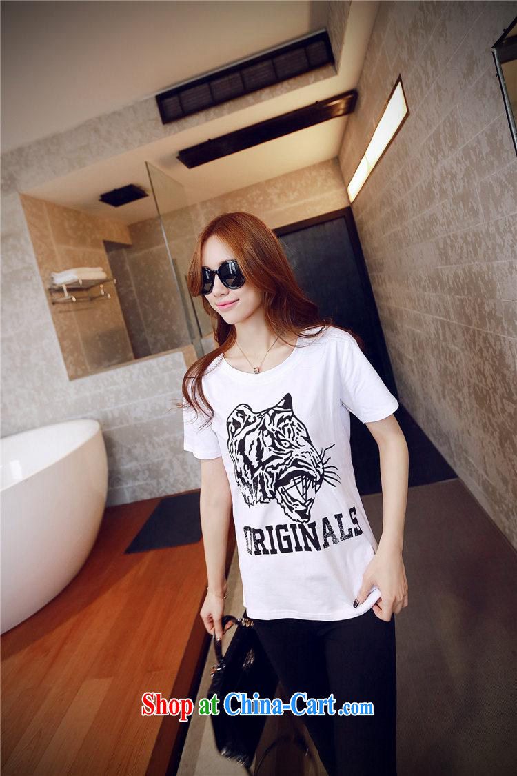 2015 spring and summer new duickers Avatar loose short-sleeved T-shirt Han version cotton girls T-shirt blue XL pictures, price, brand platters! Elections are good character, the national distribution, so why buy now enjoy more preferential! Health