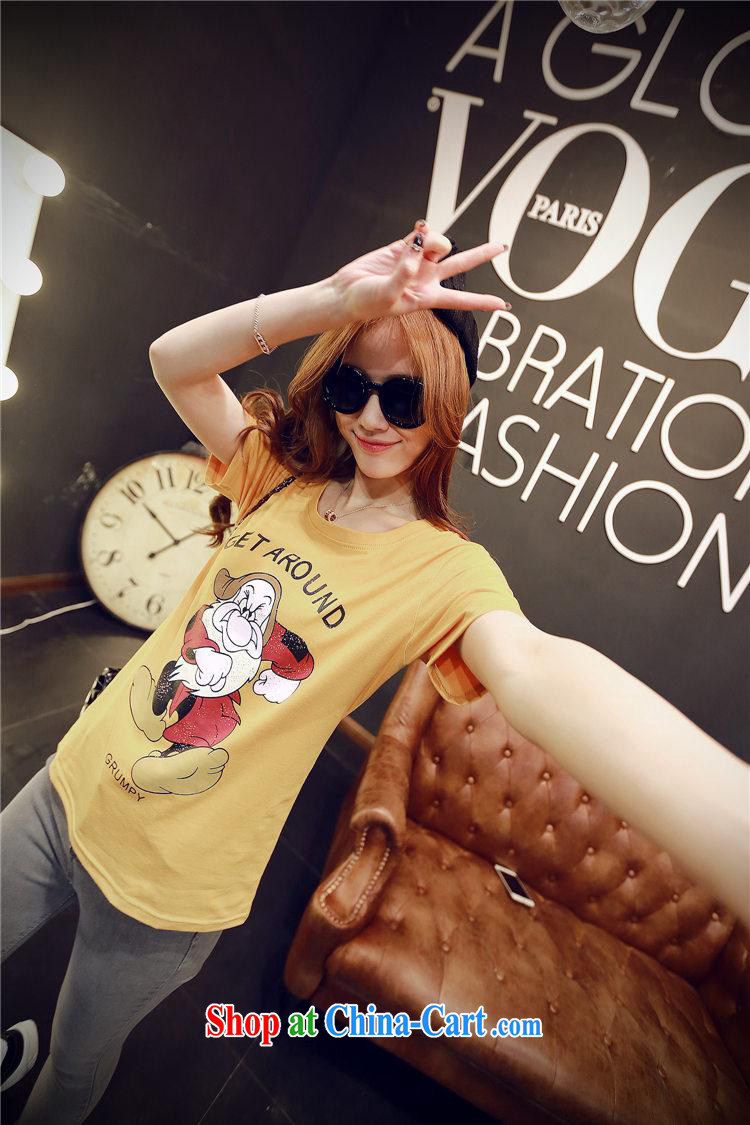 2015 spring new GET cartoon elderly leisure cotton short-sleeved T-shirt, long, female pink XL pictures, price, brand platters! Elections are good character, the national distribution, so why buy now enjoy more preferential! Health