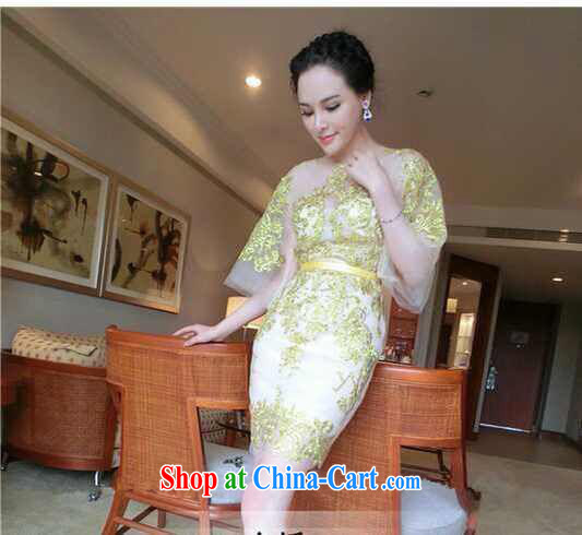 9 month dress * Advanced Custom gold embroidery name Yuan dress 2 piece dress sense of fluoroscopy lace skirt picture color L pictures, price, brand platters! Elections are good character, the national distribution, so why buy now enjoy more preferential! Health