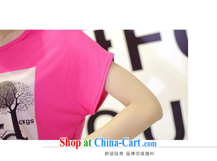 Summer new round-collar cotton shirt T female Korean Version Stamp short-sleeved loose the code t-shirt Red Large code are code pictures, price, brand platters! Elections are good character, the national distribution, so why buy now enjoy more preferential! Health