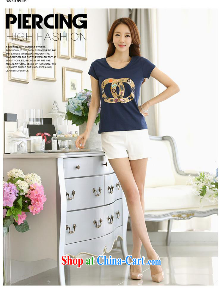 The European site female Korean summer leisure cultivating the code t-shirt stamp letters pure cotton short-sleeved T-shirt female white 2 XL pictures, price, brand platters! Elections are good character, the national distribution, so why buy now enjoy more preferential! Health