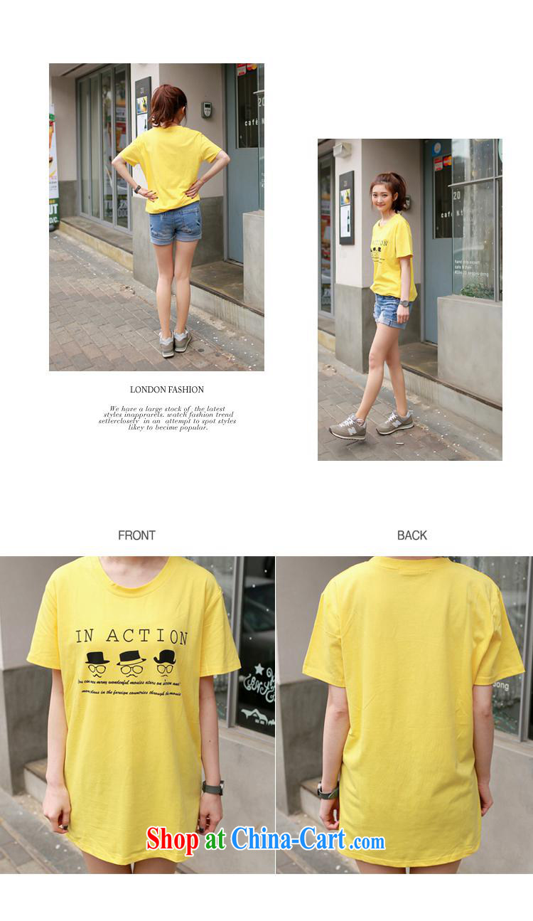 2015 summer edition Korea beauty graphics thin loose cotton short-sleeved students teenage T shirts, long wave, pink XXL pictures, price, brand platters! Elections are good character, the national distribution, so why buy now enjoy more preferential! Health