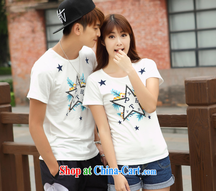 2015 new Korean spring and summer couples with Korean Stars stamp short-sleeve cotton T-shirt students serving on the dark blue XXL pictures, price, brand platters! Elections are good character, the national distribution, so why buy now enjoy more preferential! Health