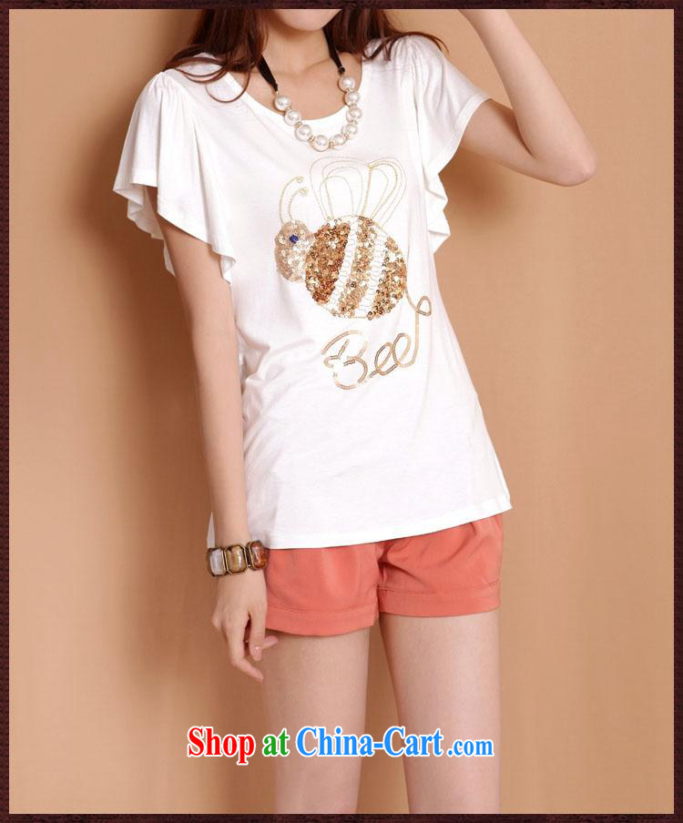 Summer new Korean personality, Mostar, female short-sleeve shirt T flouncing large white, black, Ms. XXL pictures, price, brand platters! Elections are good character, the national distribution, so why buy now enjoy more preferential! Health