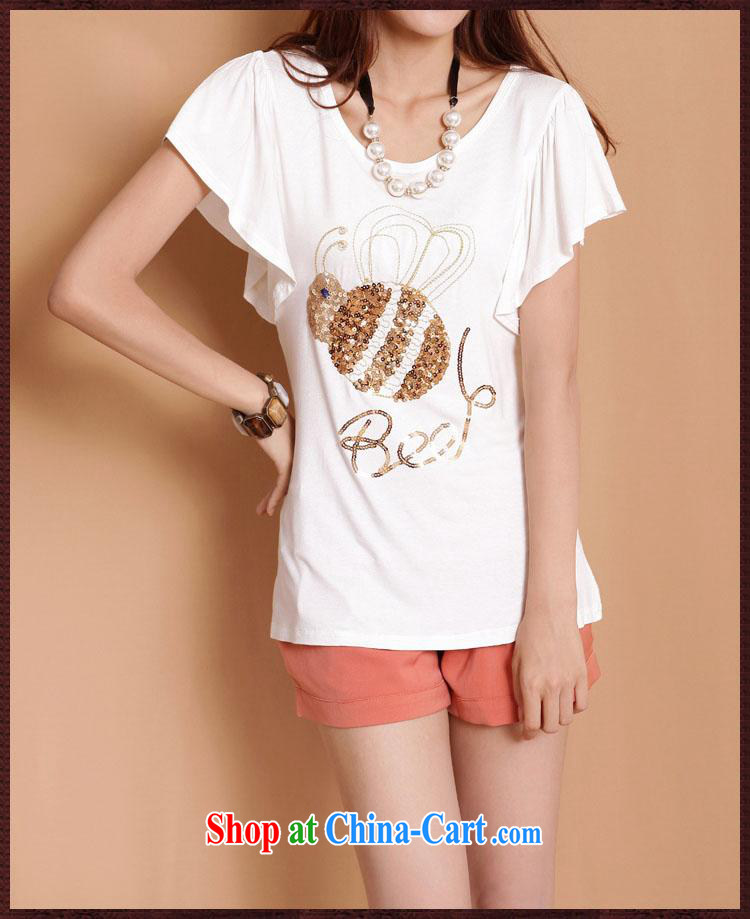 Summer new Korean personality, Mostar, female short-sleeve shirt T flouncing large white, black, Ms. XXL pictures, price, brand platters! Elections are good character, the national distribution, so why buy now enjoy more preferential! Health