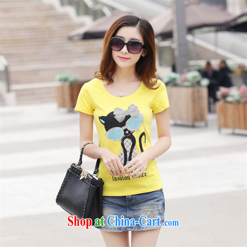 2015 spring and summer new t-shirt short, Korean girls short sleeve T-shirts solid middle and high school students T shirts small shirts summer XL White, Blue rain bow, and, shopping on the Internet
