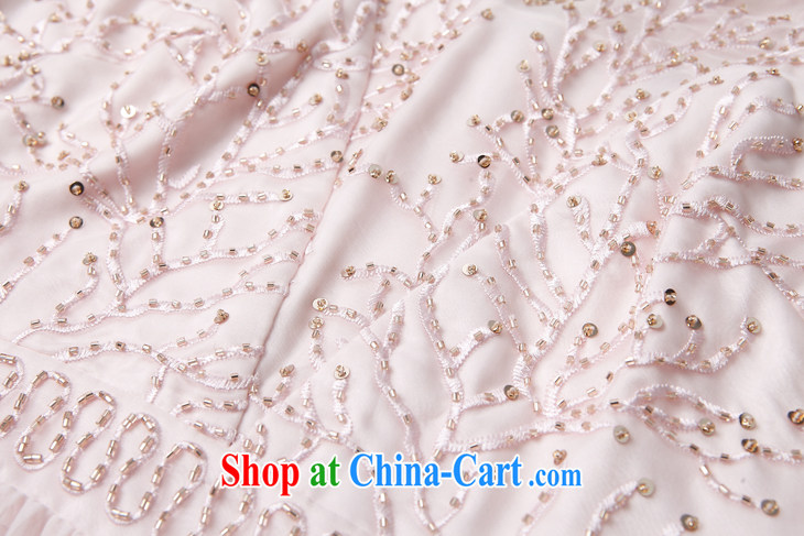 The poetry film 2015 spring and summer with new Silk nails V pearl cultivation for embroidered dresses style high-end dress skirt pink XL pictures, price, brand platters! Elections are good character, the national distribution, so why buy now enjoy more preferential! Health