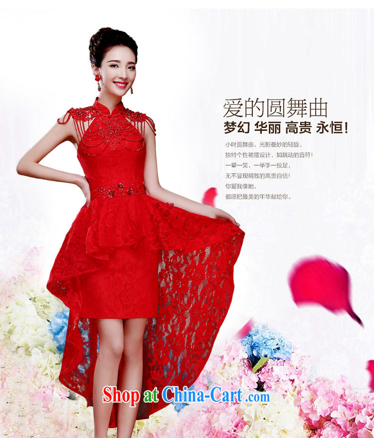 The china yarn 2015 new bride toast clothing dresses wedding wedding dresses long red stylish evening dress Spring Summer girls red L pictures, price, brand platters! Elections are good character, the national distribution, so why buy now enjoy more preferential! Health