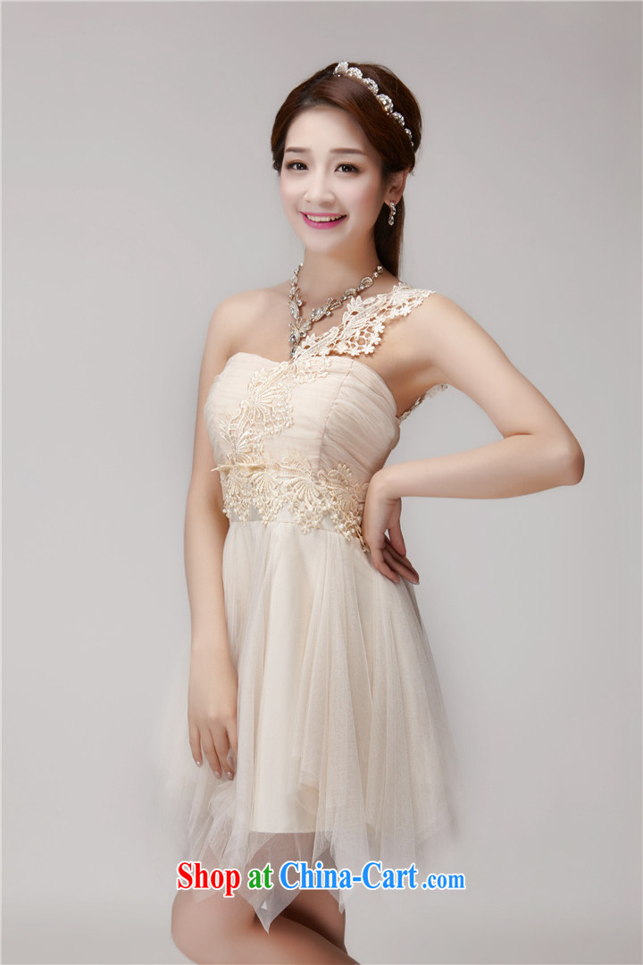 Yue love Ya 2015 New staple Pearl bridesmaid sisters served short skirts, bare chest banquet dress summer 9883 DR apricot are code pictures, price, brand platters! Elections are good character, the national distribution, so why buy now enjoy more preferential! Health