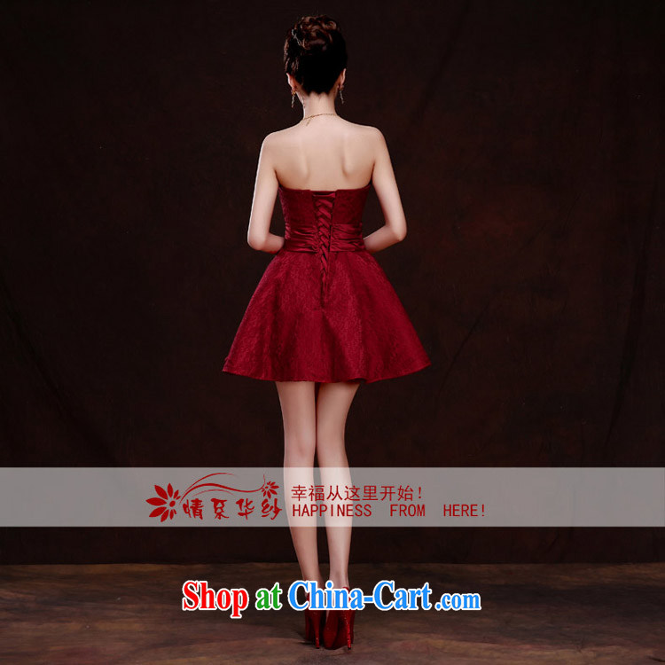 The china yarn bows serving short, wine red wiped his chest small dress bridal wedding dress spring bridesmaid dress in 2015 new deep red. size does not accept return pictures, price, brand platters! Elections are good character, the national distribution, so why buy now enjoy more preferential! Health