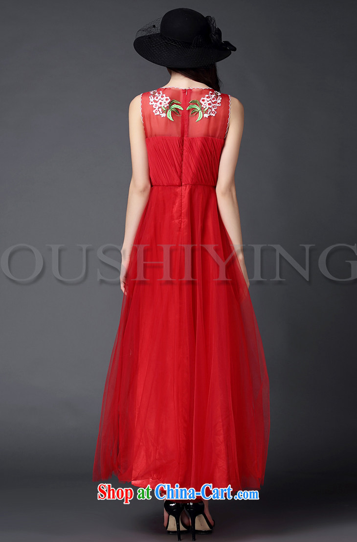 The poetry film 2015 new female embroidery flower nail drill long red wedding dress banquet evening bridesmaid bridal dress toast annual service spring red XL pictures, price, brand platters! Elections are good character, the national distribution, so why buy now enjoy more preferential! Health