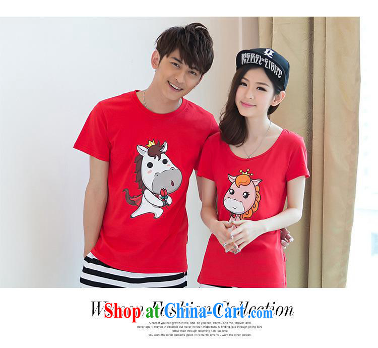 2015 summer couples the Korean version of the greater code pure cotton loose T-shirt beach lovers a short-sleeved shirt T red male XXL pictures, price, brand platters! Elections are good character, the national distribution, so why buy now enjoy more preferential! Health