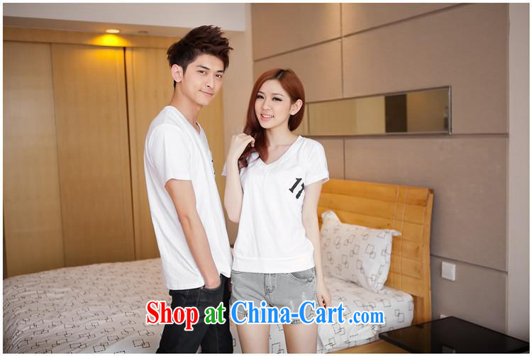 2015 summer couples with Korean V collar short-sleeve T-shirt bat sleeves casual cotton shirt T served on white male XXL pictures, price, brand platters! Elections are good character, the national distribution, so why buy now enjoy more preferential! Health
