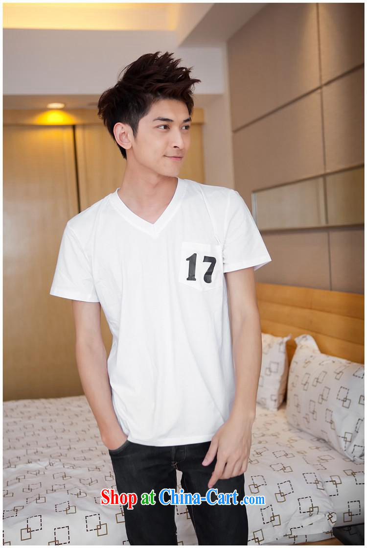 2015 summer couples with Korean V collar short-sleeve T-shirt bat sleeves casual cotton shirt T served on white male XXL pictures, price, brand platters! Elections are good character, the national distribution, so why buy now enjoy more preferential! Health