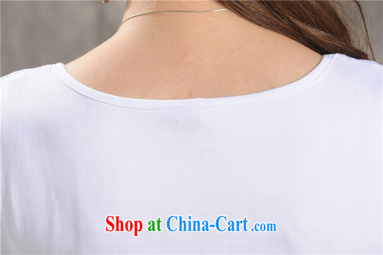 Female 2015 summer new Ethnic Wind embroidered round-collar short-sleeve shirt T girls cotton A 206 white 2XL pictures, price, brand platters! Elections are good character, the national distribution, so why buy now enjoy more preferential! Health
