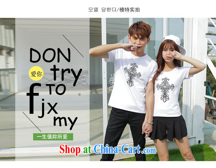 2015 summer new Ethnic Wind round-collar couples with a short-sleeved shirt T T men shirt solid white shirt girl L pictures, price, brand platters! Elections are good character, the national distribution, so why buy now enjoy more preferential! Health