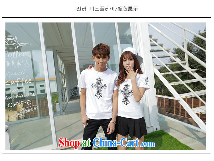 2015 summer new Ethnic Wind round-collar couples with a short-sleeved shirt T T men shirt solid white shirt girl L pictures, price, brand platters! Elections are good character, the national distribution, so why buy now enjoy more preferential! Health
