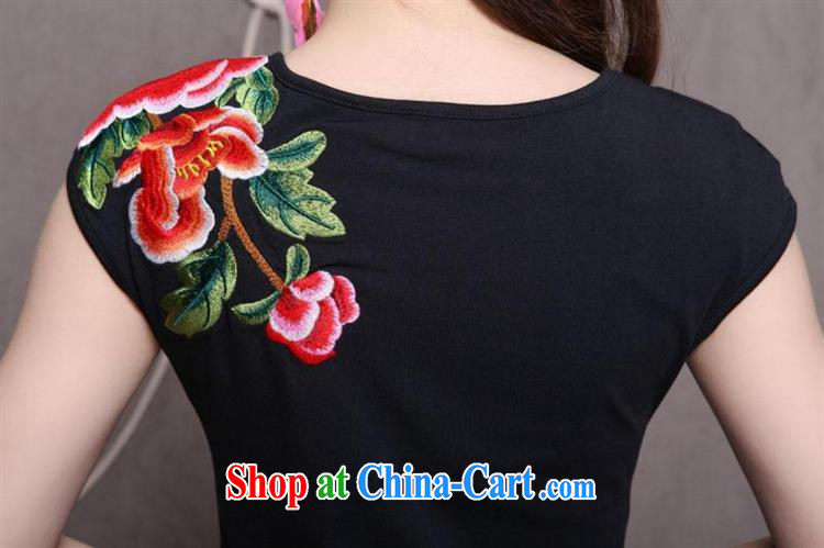 Women summer 2015 stylish Ethnic Wind two-color front and back embroidered girls short-sleeved shirts T white 4XL pictures, price, brand platters! Elections are good character, the national distribution, so why buy now enjoy more preferential! Health