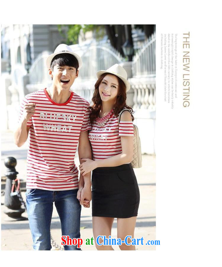 2015 new summer Korean couples T-shirts female cultivating short-sleeved bare shoulders for students serving on the red female XL pictures, price, brand platters! Elections are good character, the national distribution, so why buy now enjoy more preferential! Health