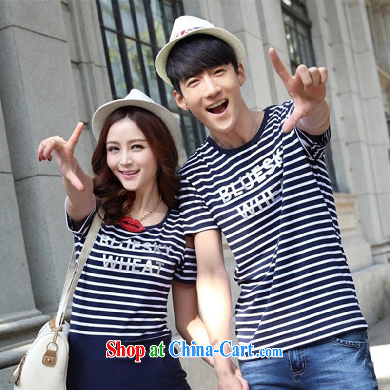 2015 new summer Korean couples T-shirts female cultivating short-sleeved bare shoulders for students serving on the red female XL
