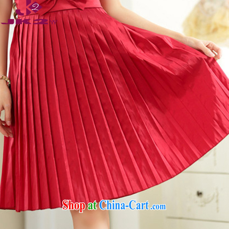 The package mail, Japan, and the ROK straps skirt annual gathering web yarn 100 hem bare shoulders dress sister skirts show high waist graphics thin thick MM larger dresses red XXXL, JK 2. YY, shopping on the Internet