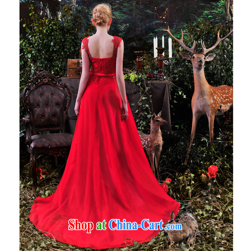 full court-fang MTF marriages served toast dress 2015 new spring bridesmaid clothing red long elegant L 881 red 173 - M, garden, shopping on the Internet