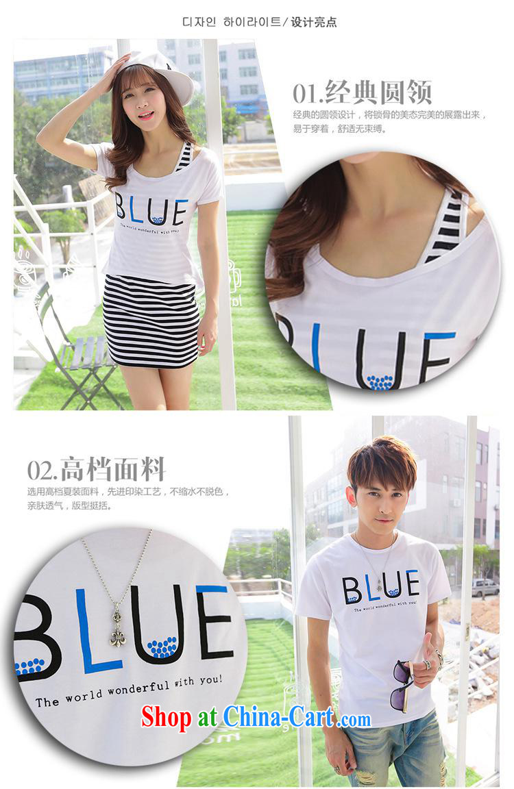Summer 2015 new couples T pension Korean men and women short-sleeved T shirt, long, two-piece couples with Tibetan cyan female L pictures, price, brand platters! Elections are good character, the national distribution, so why buy now enjoy more preferential! Health