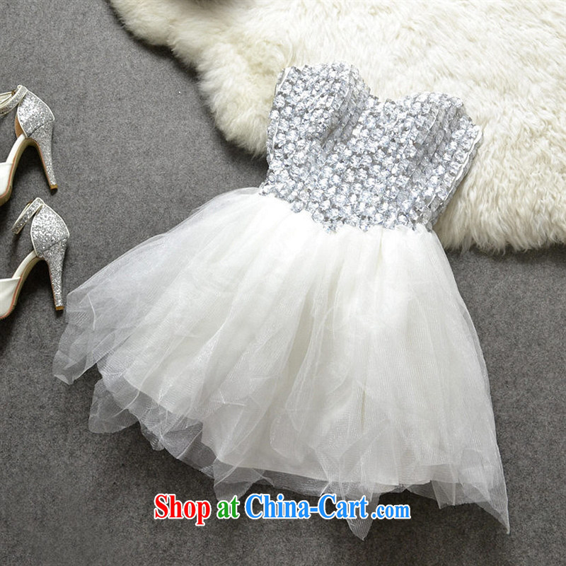 2015 new hand drill nails beauty bare chest shaggy dress bride's toast clothing bridesmaid dress skirt PS 92,515 white XL, health concerns (Rvie .), and, on-line shopping