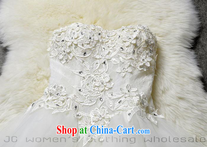 2015 new Korean-style wedding bridal bridesmaid evening hosted a reception chest bare hand made embroidered dress skirt 122,502 white L pictures, price, brand platters! Elections are good character, the national distribution, so why buy now enjoy more preferential! Health