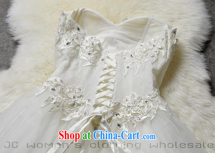 2015 new Korean-style wedding bridal bridesmaid evening hosted a reception chest bare hand made embroidered dress skirt 122,502 white L pictures, price, brand platters! Elections are good character, the national distribution, so why buy now enjoy more preferential! Health