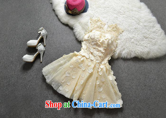 2015 boutique dress-style decals shaggy Princess dress dress bridesmaid clothing dresses JC 1296 apricot XL pictures, price, brand platters! Elections are good character, the national distribution, so why buy now enjoy more preferential! Health