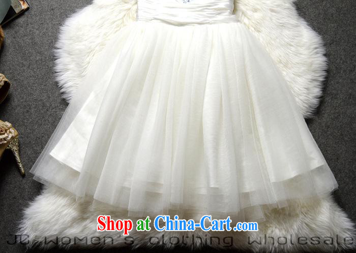 2015 boutique dress European and American name yuan style manually staple drill erase chest Princess skirt stays shaggy dress skirt JC 1299 white XL pictures, price, brand platters! Elections are good character, the national distribution, so why buy now enjoy more preferential! Health
