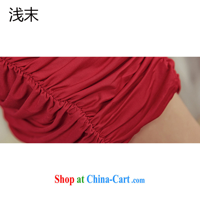 Light (at the end QIAN MO) shoulder creases beauty dress small dress dress dinner dress with my store 11,068 red XL, shallow end, shopping on the Internet