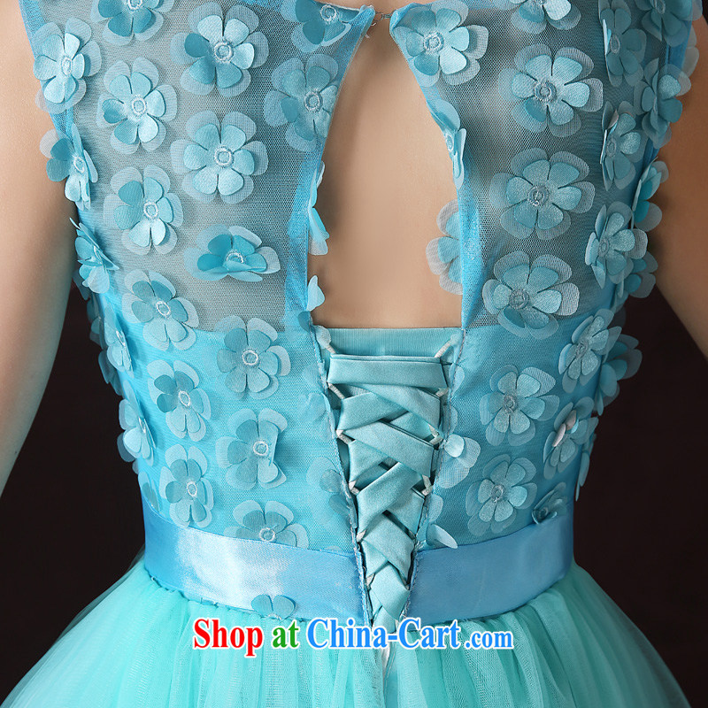 Serving a good solid Evening Dress 2015 new spring and summer Ms. stylish bridesmaid dress sister dress bridesmaid serving short ice blue 2XL, good service, and, shopping on the Internet