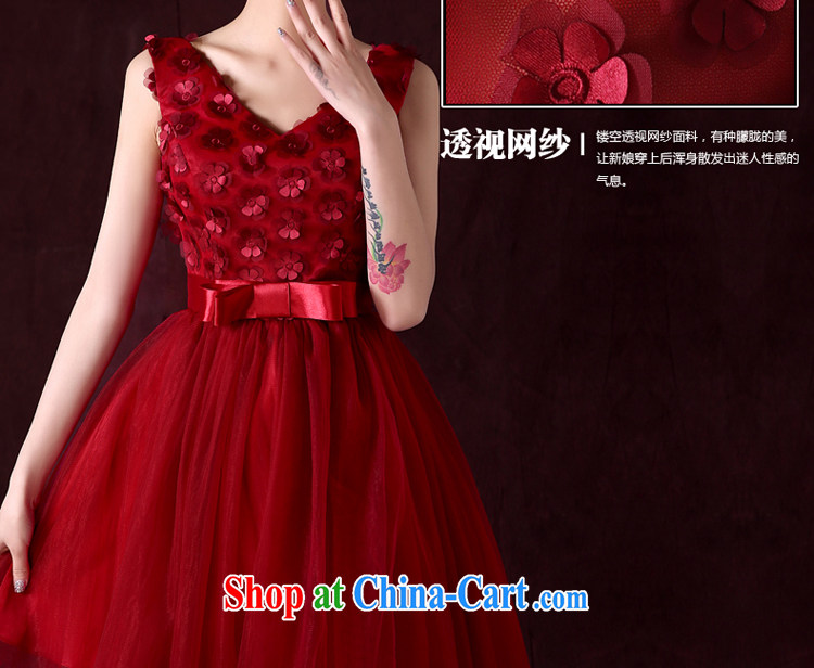 A good service is a stylish evening dress 2015 new spring and summer banquet small dress short bridesmaid dress sister dress wine red XL pictures, price, brand platters! Elections are good character, the national distribution, so why buy now enjoy more preferential! Health