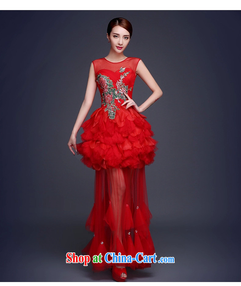 Snow Lotus cultivating bows dress wedding dress standard manual embroidery bridal toast service beauty long dress personal photo album hosted dress red smears, breast S pictures, price, brand platters! Elections are good character, the national distribution, so why buy now enjoy more preferential! Health