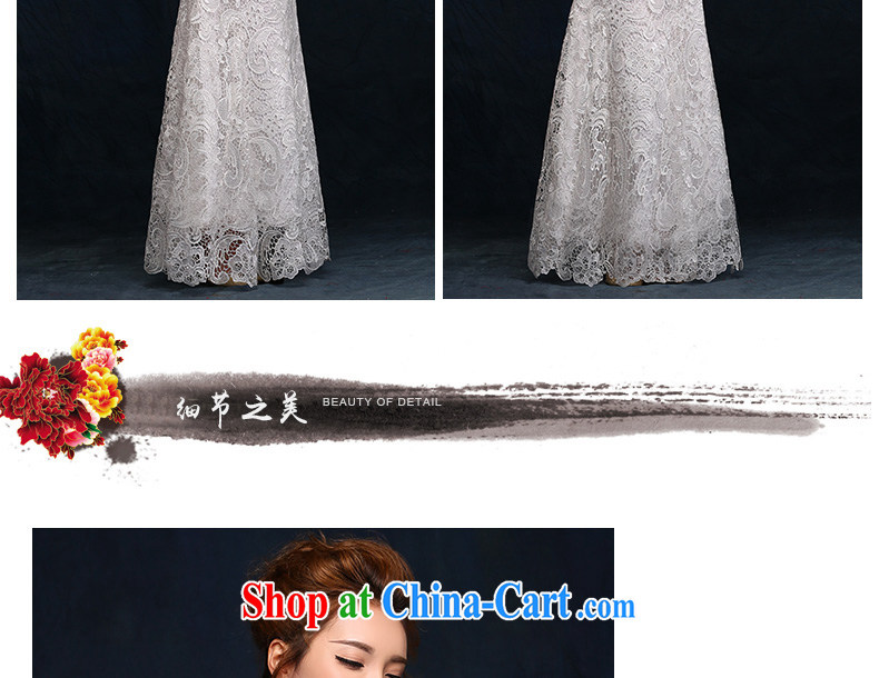 According to Lin Sha Evening Dress 2015 new Chinese qipao gown white beauty bridesmaid long service, annual banquet dress white XL pictures, price, brand platters! Elections are good character, the national distribution, so why buy now enjoy more preferential! Health