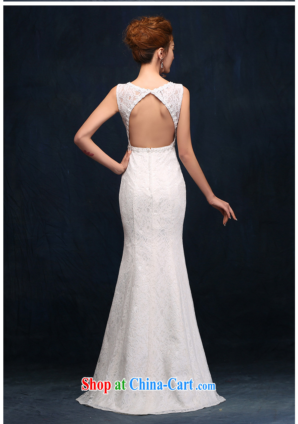 According to Lin Sha shoulders V collar wedding dresses lace new sexy back exposed crowsfoot bridal wedding white beauty graphics thin dress white L pictures, price, brand platters! Elections are good character, the national distribution, so why buy now enjoy more preferential! Health