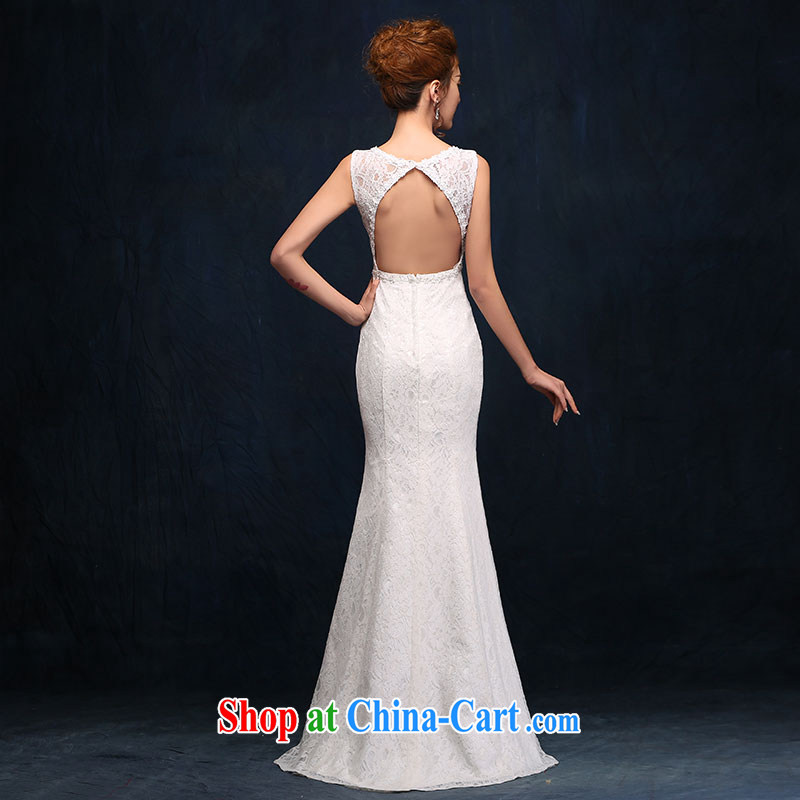According to Lin Sha shoulders V for wedding dresses lace new sexy back exposed crowsfoot bridal wedding white beauty graphics thin dress white L, according to Lin, Elizabeth, and shopping on the Internet