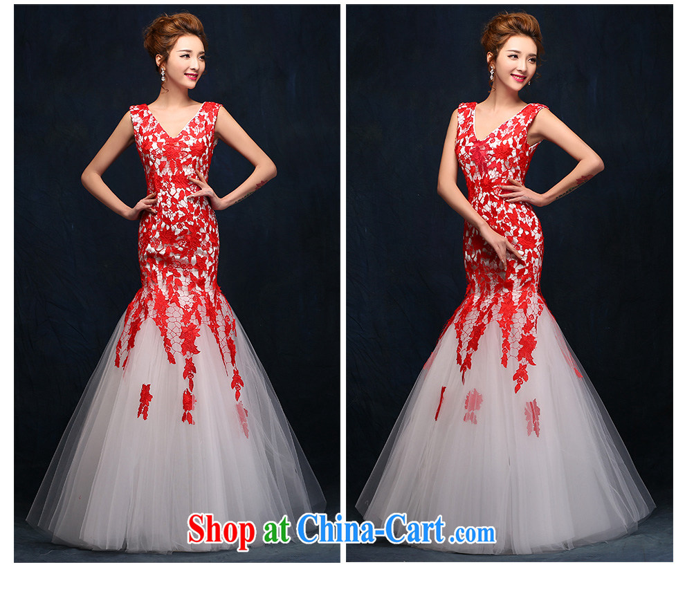 According to Lin bows her Service Bridal Fashion Evening Dress Korean red lace crowsfoot wedding dress long evening dress 2015 New Red will bind with pictures, price, brand platters! Elections are good character, the national distribution, so why buy now enjoy more preferential! Health